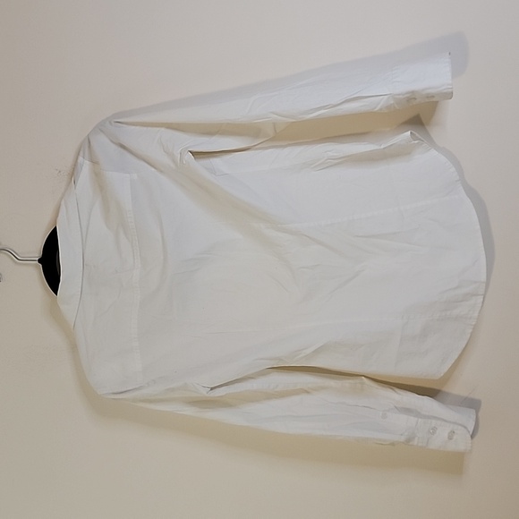 J. Crew White Blouse with Black Labels NWOT - Picture 3 of 9